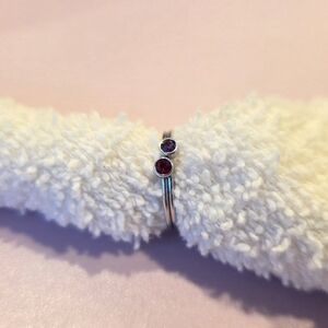 Sterling Silver Birthstone Stacking Rings - Women's Jewelry